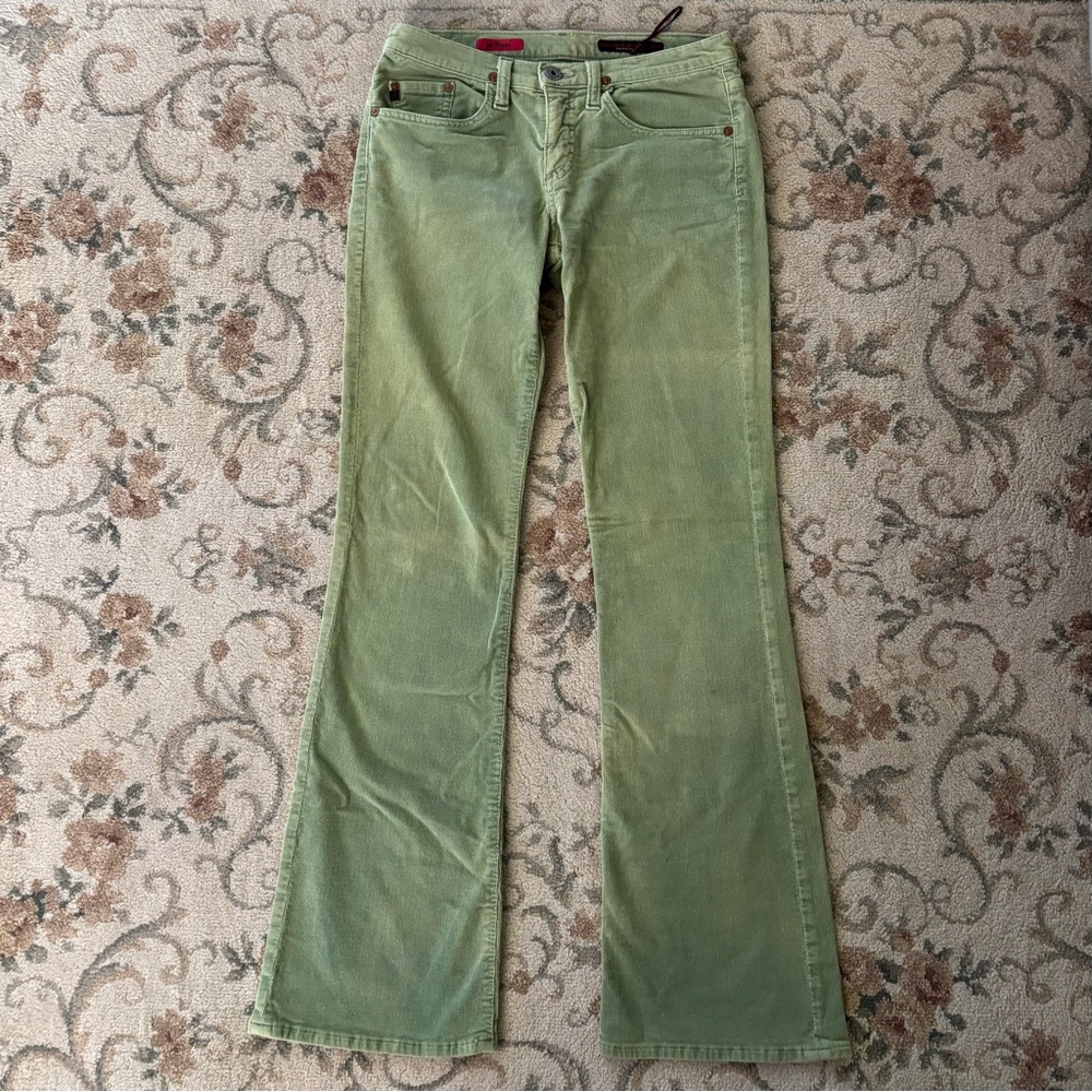 Adriano Goldschmied AG 28 Apple Green Corduroy Pants